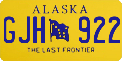 AK license plate GJH922