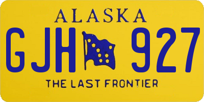 AK license plate GJH927