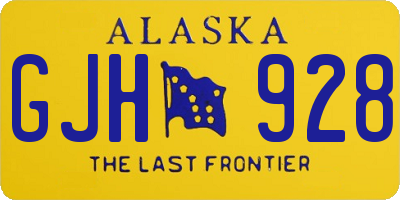 AK license plate GJH928