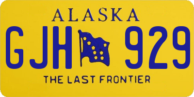 AK license plate GJH929