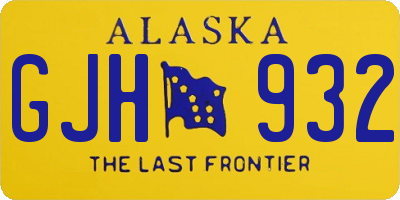 AK license plate GJH932