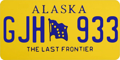 AK license plate GJH933