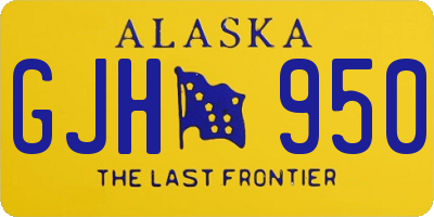 AK license plate GJH950