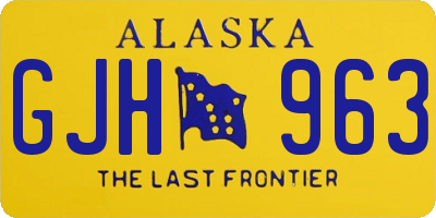 AK license plate GJH963