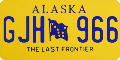 AK license plate GJH966