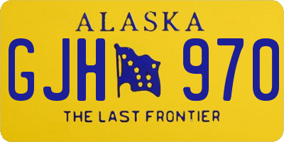 AK license plate GJH970
