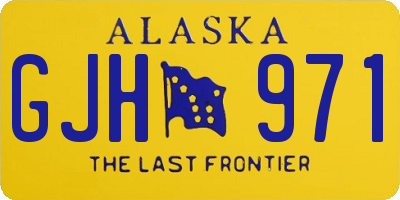 AK license plate GJH971