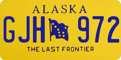 AK license plate GJH972