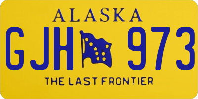 AK license plate GJH973