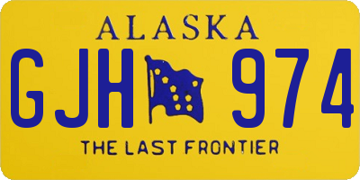 AK license plate GJH974