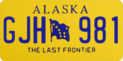 AK license plate GJH981