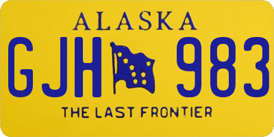 AK license plate GJH983