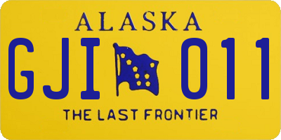 AK license plate GJI011
