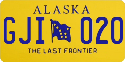 AK license plate GJI020