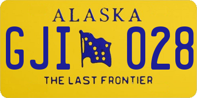 AK license plate GJI028