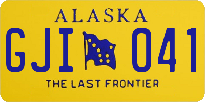 AK license plate GJI041