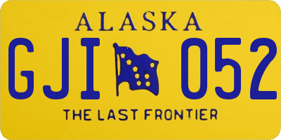 AK license plate GJI052
