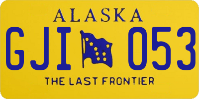 AK license plate GJI053