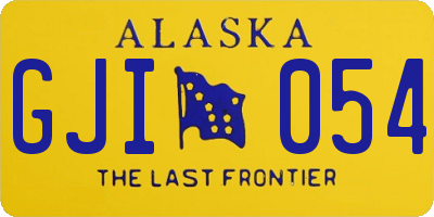 AK license plate GJI054