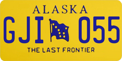 AK license plate GJI055