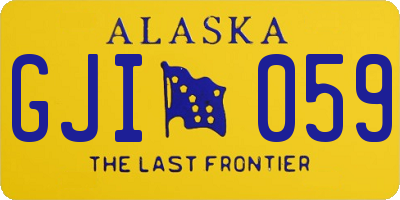 AK license plate GJI059