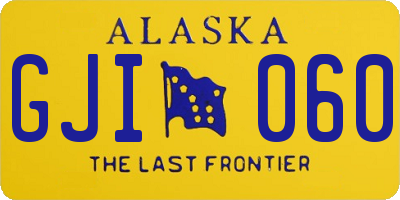 AK license plate GJI060