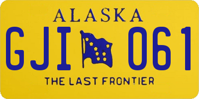 AK license plate GJI061
