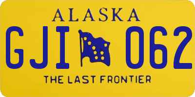 AK license plate GJI062