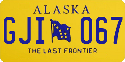 AK license plate GJI067