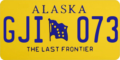 AK license plate GJI073