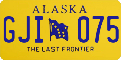 AK license plate GJI075