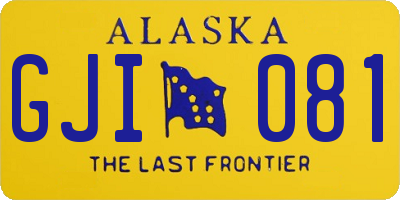AK license plate GJI081