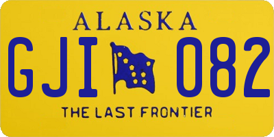 AK license plate GJI082