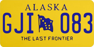 AK license plate GJI083