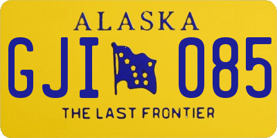AK license plate GJI085