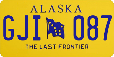 AK license plate GJI087
