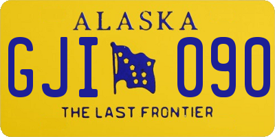 AK license plate GJI090