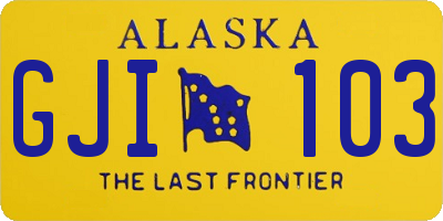 AK license plate GJI103