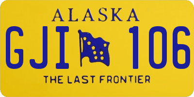 AK license plate GJI106