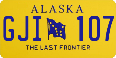 AK license plate GJI107