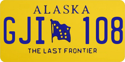 AK license plate GJI108