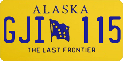 AK license plate GJI115