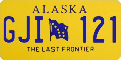 AK license plate GJI121