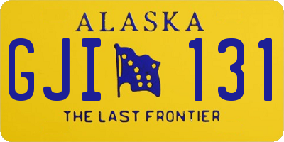 AK license plate GJI131