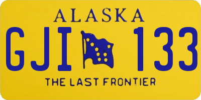 AK license plate GJI133