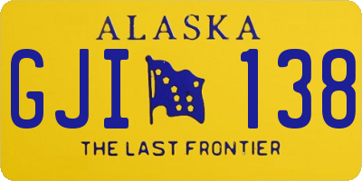 AK license plate GJI138