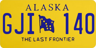 AK license plate GJI140
