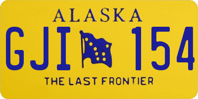 AK license plate GJI154