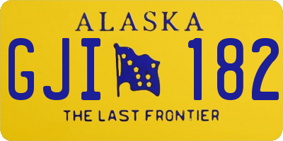 AK license plate GJI182