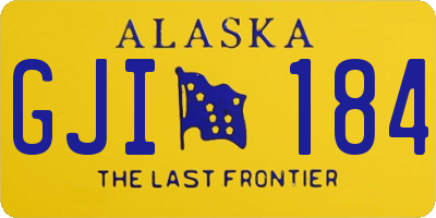 AK license plate GJI184